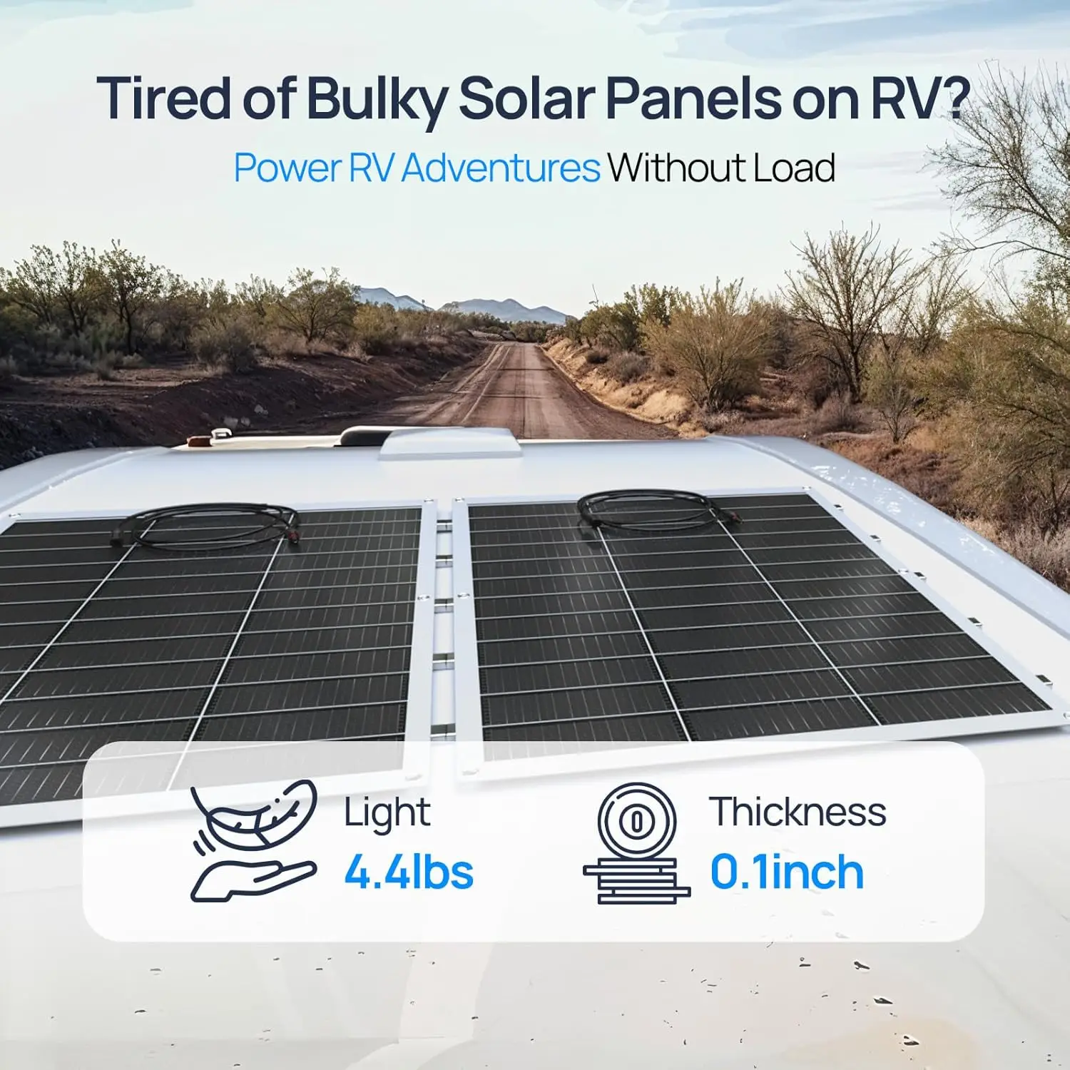 ECO-WORTHY 130 Watt 12BB Flexible Solar Panels,23.5% High-Efficiency Waterproof Monocrystalline Lightweight Solar Panel for RV - Image 2