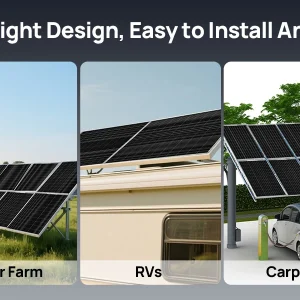 ECO-WORTHY 200W Solar Panel N-Type, 2PCS 100 Watt 12V Solar Panel with 25% Efficiency,200W N-Type 16BB Solar Panels for RV,Marine, Rooftop,Trailer Camper,Farm and Other Off-Grid System - Thumbnail Image 10