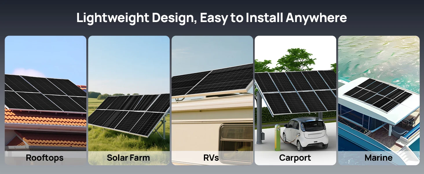 ECO-WORTHY 200W Solar Panel N-Type, 2PCS 100 Watt 12V Solar Panel with 25% Efficiency,200W N-Type 16BB Solar Panels for RV,Marine, Rooftop,Trailer Camper,Farm and Other Off-Grid System - Image 10