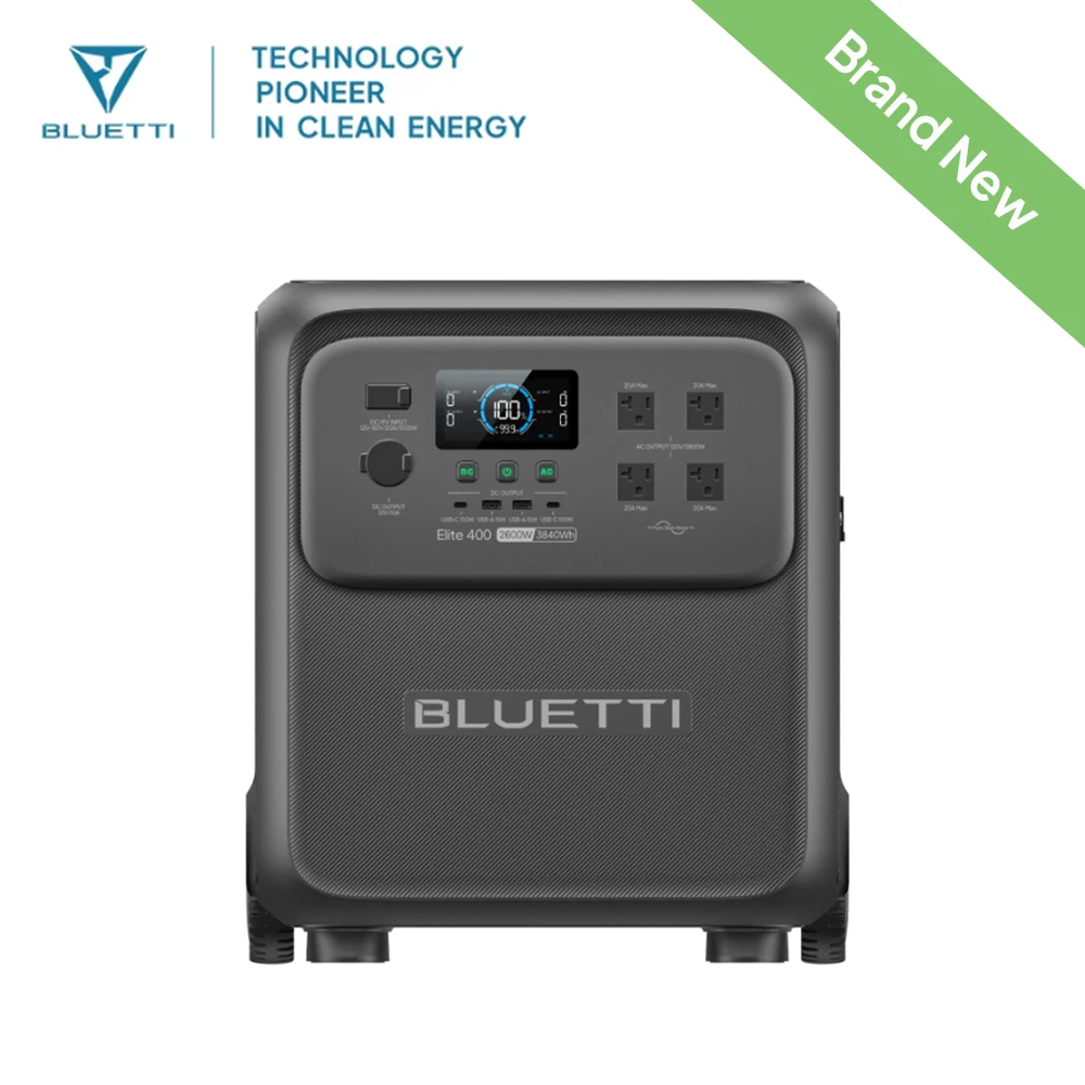 BLUETTI Elite 400 Portable Power Station | 3840Wh 2600W High Capacity Solar Generator for Home Backup Outdoor Camping RV Travel - Image 3