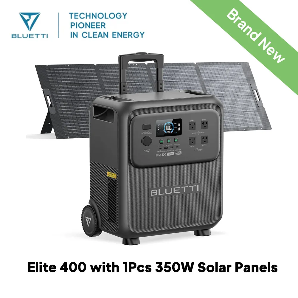 BLUETTI Elite 400 3840Wh Solar Generator with 200W/350W Solar Panels Kit High Capacity Portable Power Station for Home Backup - Image 3