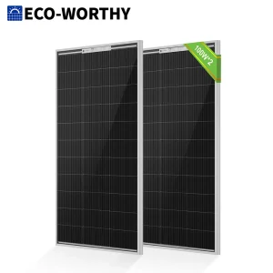 ECO-WORTHY 200W Solar Panel N-Type, 2PCS 100 Watt 12V Solar Panel with 25% Efficiency,200W N-Type 16BB Solar Panels for RV,Marine, Rooftop,Trailer Camper,Farm and Other Off-Grid System