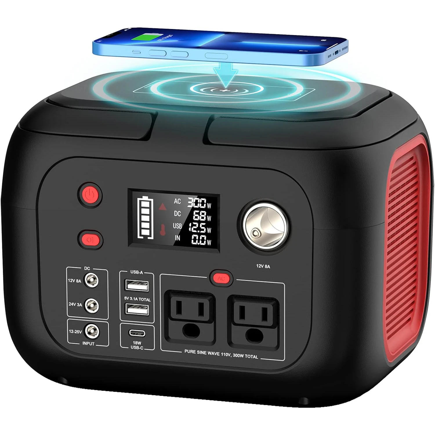 600W/300W/200W/120W Portable Power Station,110V AC Outlets Solar Generator Storage Energy Power Bank For Camping Travel RV Home - Image 8