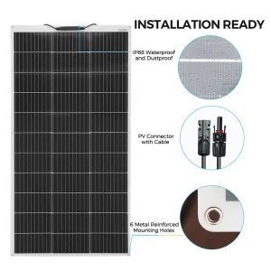 Boguang 120W Photovoltaic Solar Panel Monocrystalline Cell 120W Lightweight Flexible Solar Panels Module 18V for 12V Charger - Thumbnail Image 7