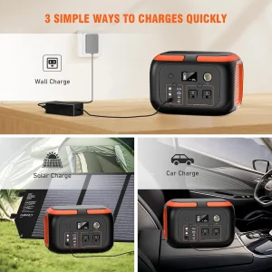 600W/300W/200W/120W Portable Power Station,110V AC Outlets Solar Generator Storage Energy Power Bank For Camping Travel RV Home - Thumbnail Image 3