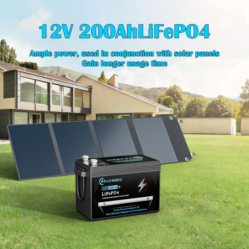 3 Pack /2 Pack/1 Pack 12.8V 200Ah LiFePO4 Lithium Iron Phosphate Battery Built-in BMS Deep Cycle Rechargeable Lithium Battery for Solar Panel RV Camper Boat Yacht Off-Grid Household Energy Storage - Image 3