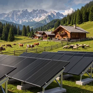 RVPOZWER 100W 18BB Rigid Solar Panels Black Frame Board N-Type Solar Cells 23.2% High Conversion Efficiency for Home RV System Farm Outdoor Camping Off-grid Power Support - Thumbnail Image 6
