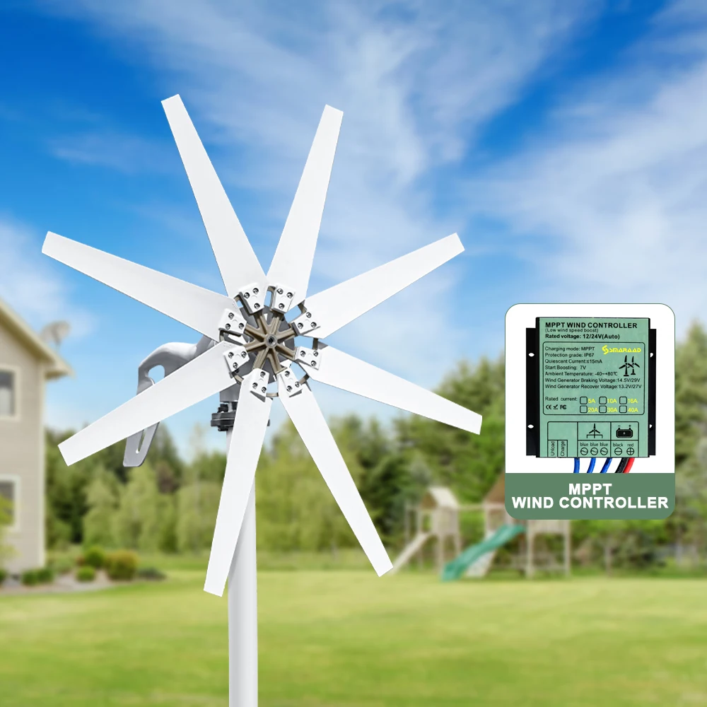 US Delivery of 3000W Horizontal Turbine 12V/24V/48V Low-Noise Household 220V From - Image 5