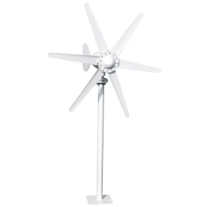 800W 12V/24V Home Wind Turbines Generator, 6-Blade Fan Wind Turbine, Electromagnetic Electricity Wind Power Generator