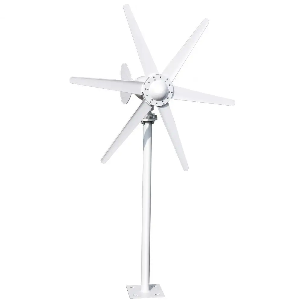 800W 12V/24V Home Wind Turbines Generator, 6-Blade Fan Wind Turbine, Electromagnetic Electricity Wind Power Generator - Image 1