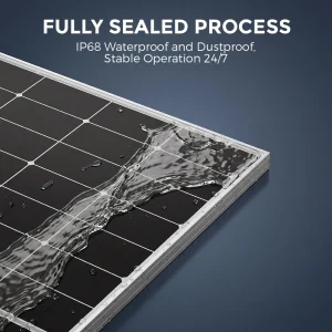 RVPOZWER 300W Solar Panels N-Type Monocrystalline 25% High Efficiency for RV Home Rooftop Off Grid Systems Trailer Boat Use - Thumbnail Image 5