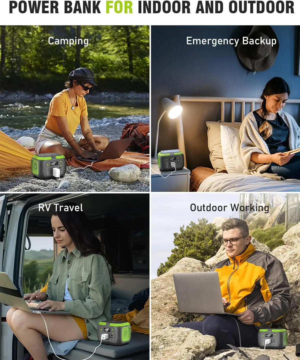 600W/300W/200W/120W Portable Power Station,110V AC Outlets Solar Generator Storage Energy Power Bank For Camping Travel RV Home - Image 5