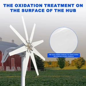 US Delivery of 3000W Horizontal Turbine 12V/24V/48V Low-Noise Household 220V From - Thumbnail Image 2