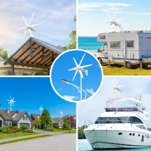 US Local Delivery EKPAOWE 2000W 12/24V Auto Horizontal Wind Turbine Generator Kit with Wind Controller MPPT for Off-Grid System Three-Phase AC Generator Off grid System For Household Use - Thumbnail Image 7