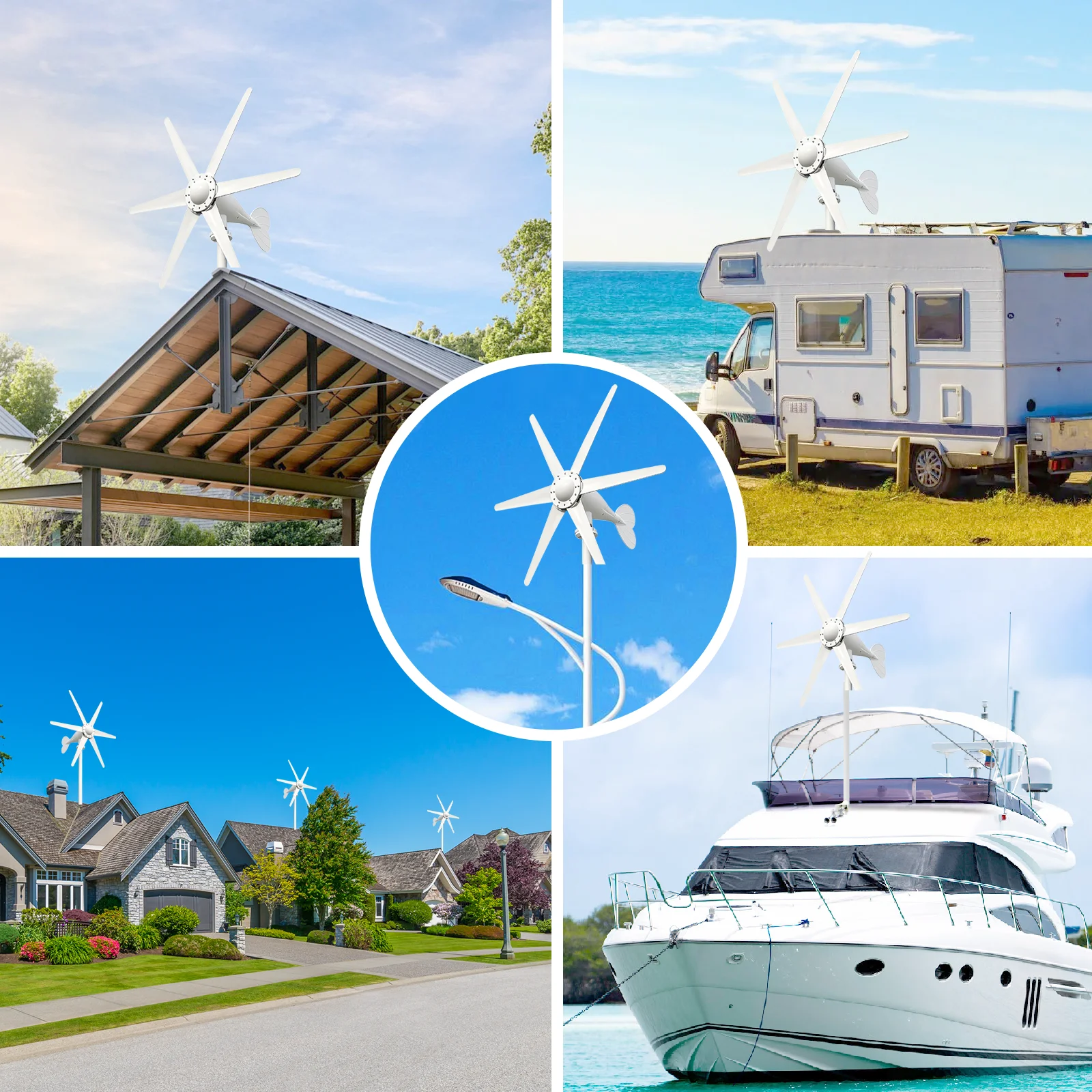 US Local Delivery EKPAOWE 2000W 12/24V Auto Horizontal Wind Turbine Generator Kit with Wind Controller MPPT for Off-Grid System Three-Phase AC Generator Off grid System For Household Use - Image 7