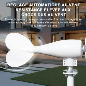 Wind Turbines, Low Operating Vibration 800W 12V/24V Wind Turbines Generator, Built-in Controller 6-Blade Fan Wind Generator Kit - Thumbnail Image 6