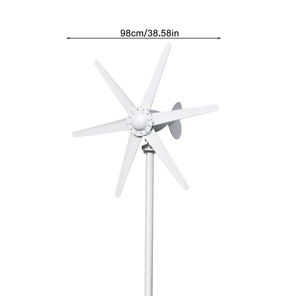 800W 12V/24V Home Wind Turbines Generator, 6-Blade Fan Wind Turbine, Electromagnetic Electricity Wind Power Generator - Image 6