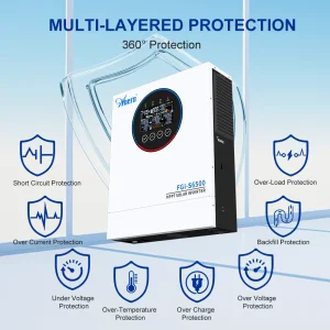 Anern 220V~240V Off-Grid 12Kw Hybrid Solar Inverter Mppt 120A 48V Pure Sine Wave Solar Inversor for Home Electrical System - Thumbnail Image 4