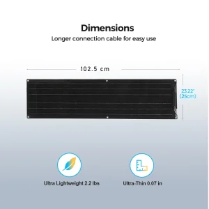XINPUGUANG 50 Watt 12V 100 Watt Complete Solar Panel Kit OR Solar Panels for Charge 50W / 100W Off Grid Applications 12V 24V - Thumbnail Image 2