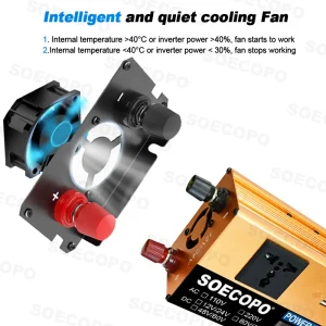 SOECOPO 10,000W Peak 1100W Rated Solar Power System Kit 200W Solar Panel 100A Charge Controller DC 12V to AC 110V Inverter LCD Dual USB for Home RV Camping Off Grid Emergency Backup - Thumbnail Image 3