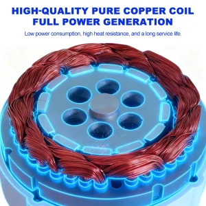 US Delivery of 3000W Horizontal Turbine 12V/24V/48V Low-Noise Household 220V From - Thumbnail Image 4