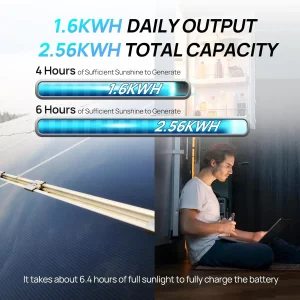 ECO-Worthy 1.6KWH Complete Solar Panel Kit 400W 12V for RV Off Grid: 4 * 100W Solar Panel+40A MPPT Controller+2*12V Battery - Thumbnail Image 2