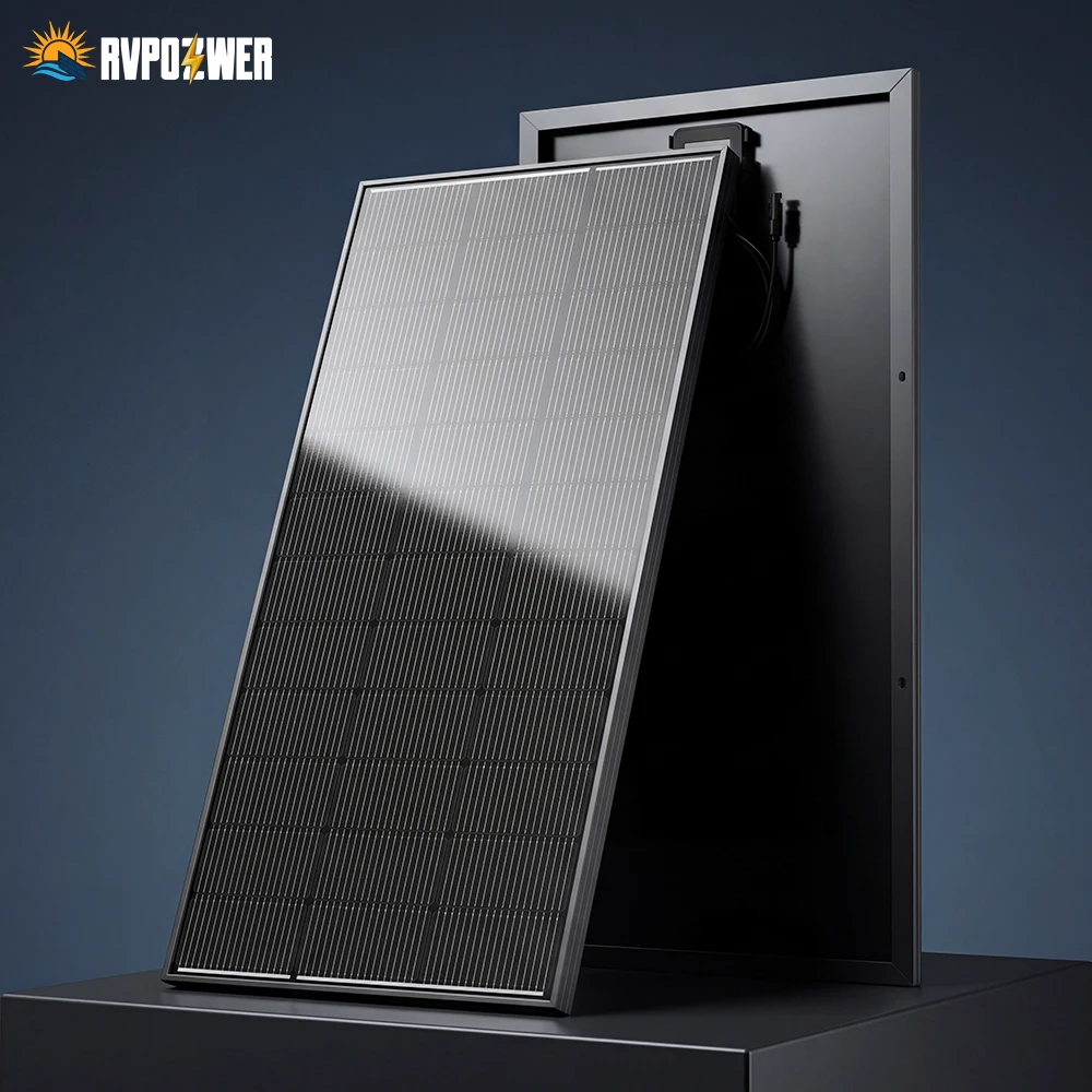 RVPOZWER Rigid Solar Panels 18BB N-Type Mono Cells 24.2% High Efficiency PV Power for Home RV Charge Farm Outdoor Off-Grid Travel Camping High Output 200W/400W/800W - Image 1