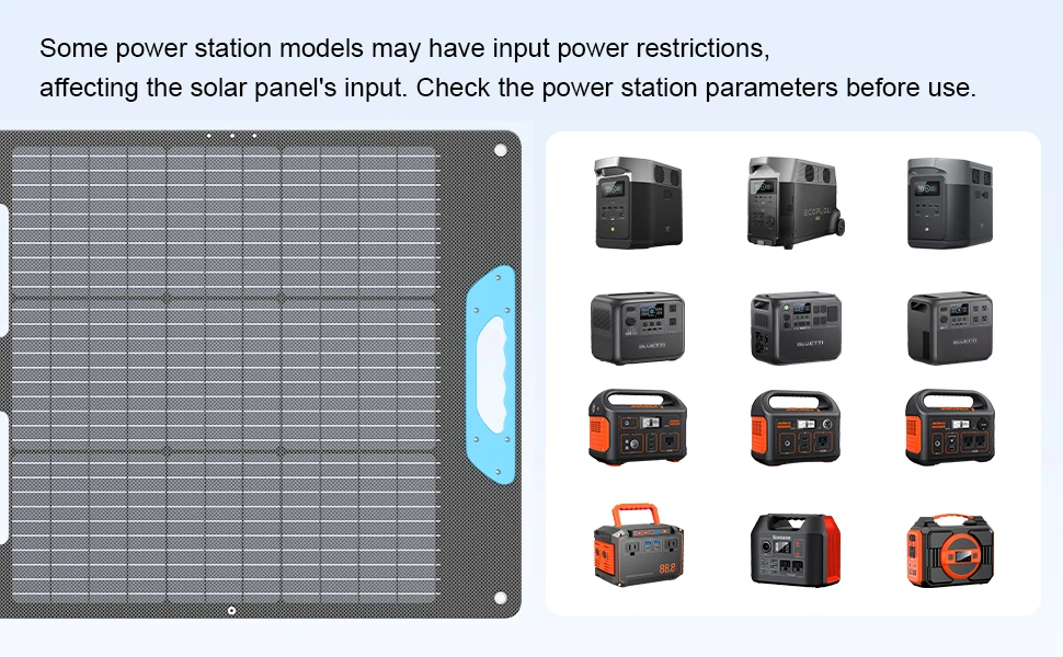 E-POWO 110W Bifacial Portable Solar Panel for Power Station, High Efficiency Foldable Solar Panels Charger, USB-A &Type-C Output, IP67 Waterproof for RV, Outdoor Camping, Off Grid Blackouts - Image 7