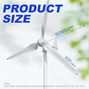 US 5000W Horizontal Wind Turbine 12V/24V/48V Low-Noise Household 220V Gentle Breeze Starter With Free Charging Controller - Thumbnail Image 5