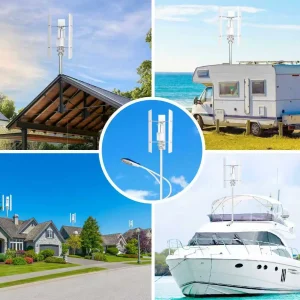 Small Windmill 12/24V 3000W Vertical Wind Turbine Generator Kit with Wind-Solar Hybrid Controller Household Free Energy - Thumbnail Image 7