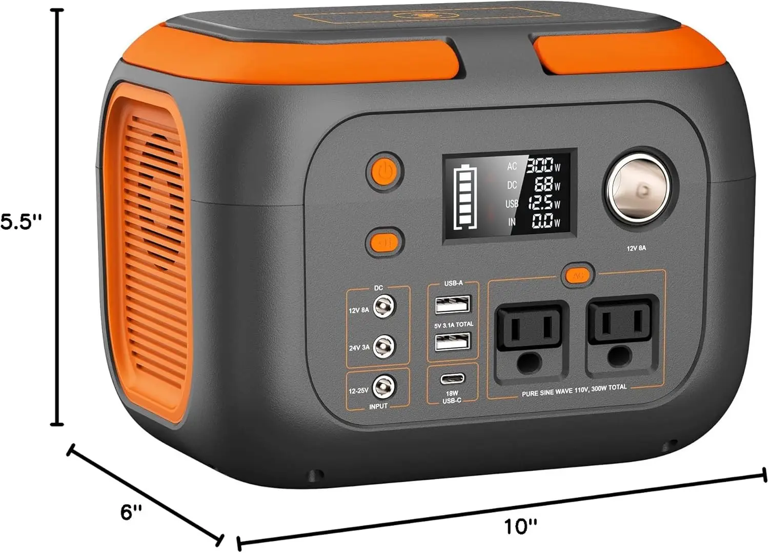 600W/300W/200W/120W Portable Power Station,110V AC Outlets Solar Generator Storage Energy Power Bank For Camping Travel RV Home - Image 6